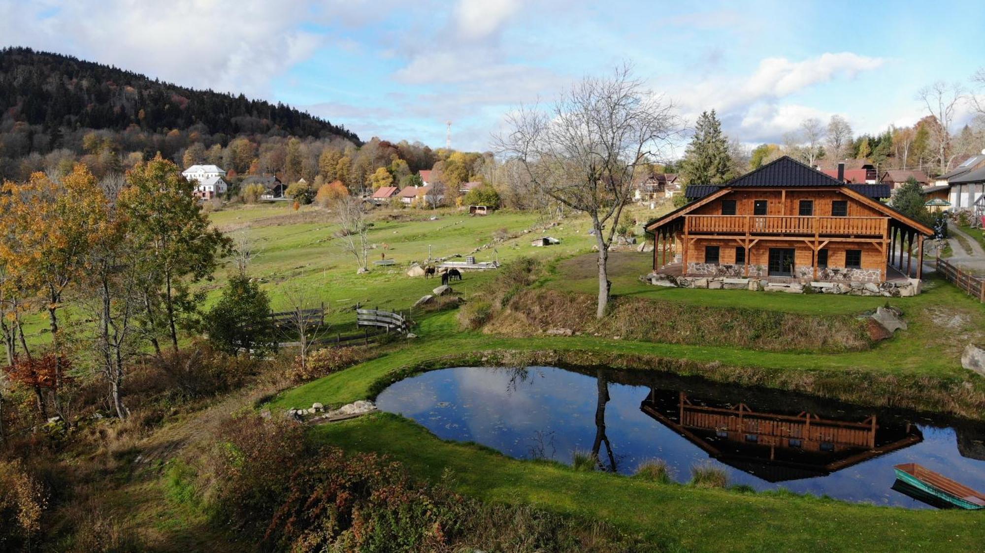 Penzion Farma Žleby Ceske Zleby Esterno foto